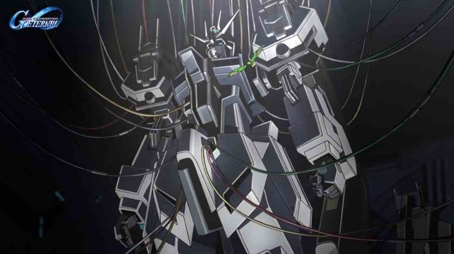 Scene cut from Mobile Suit Gundam SEED Recollection featuring the Dragoon Strike.